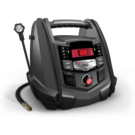 Schumacher Electric SJ1289 12V 1200 Peak Amp Portable Jump Starter Power Station SC325367